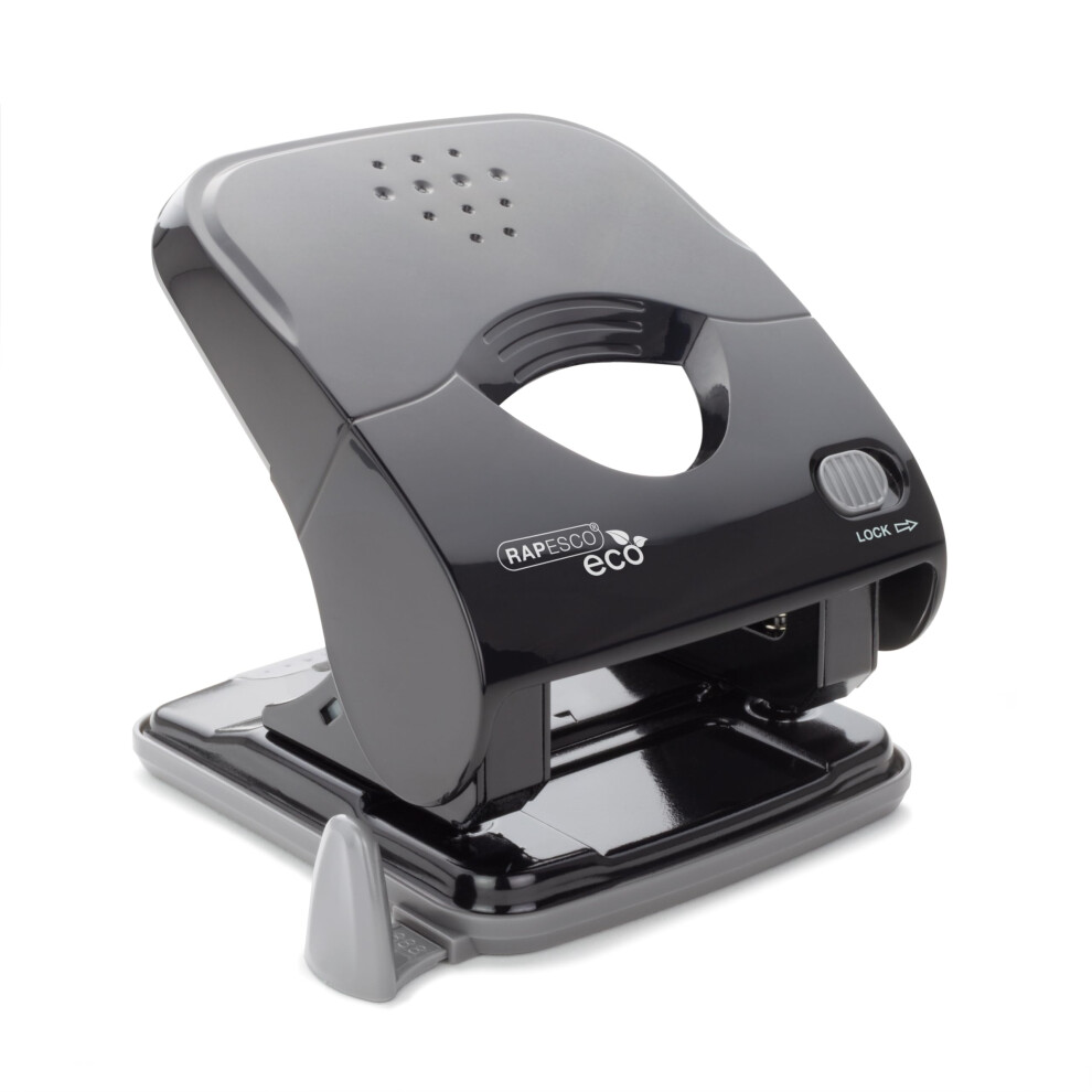 Photos - Stapler Rapesco 1525 ECO X5-40ps Less Effort 2 Hole Punch, 40 Sheet Capacity, Black 