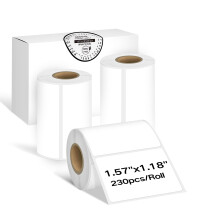 ORGSTA Label Stickers Self Adhesive Sticky Thermal Printer Paper White 40 x 30mm, 230/roll, 3 Rolls for T001,T001 Plus, T003, B1, PM260, T50M, M110 P