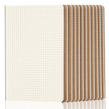 ZCZN A5 Squared Notebook, 12 Pack Kraft Cover Grid Notebooks, 60 Pages Each, Ideal for Writing Drawing, and Organising