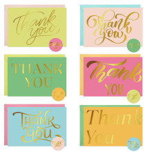 Thboxes 24 Pack Thank You Cards, 4x6 Inch Thank You Cards Multipack with Envelopes & Stickers, Mothers Day Card Greeting Card for Mother's Day, Birth