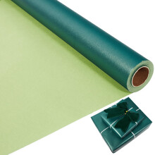 Green Wrapping Paper Roll,43cm x 10m Pearly-Lustre Gift Wrap Paper,Dual-Sided Wrapping Paper for Birthday,Party, Christmas,Wedding,Baby Shower,Holida