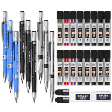 Nicpro 29PCS Colors 2mm Mechanical Pencil Set, 9PCS Artist Propelling Drafting Clutch Pencil 2.0 mm for Art Drawing Sketching with 16 Tube HB 2B Colo