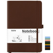 Mlife A5 Notebook-Lined Journal Notebooks with 200 Pages,100 Gsm Thick Paper,PU Hard Cover Notepad with Inside Pocket for Writing,Notepad,Journals fo