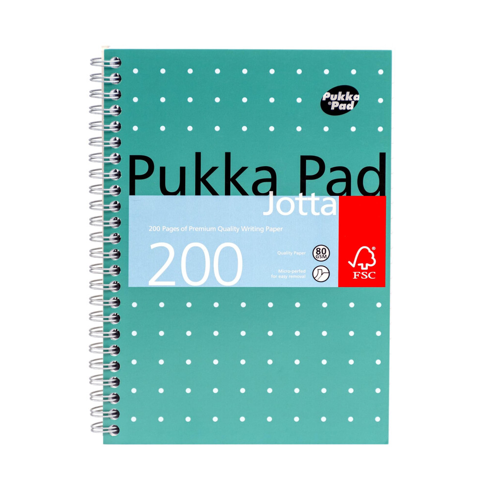 Photos - Other Office Equipment Pukka Pad , A5 Metallic Jotta Book Bulk 6-Pack for Home, School, and Office – 15 x 21cm – Wirebound Notebook with 8mm Lines a