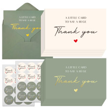 Thboxes 36 Pack Thank You Cards, 4x6 Inch Thank You Cards Multipack with Envelopes & Stickers, Blank Inside Greeting Card for Birthday, Wedding, Baby