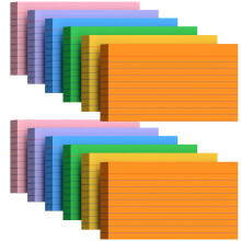 600 PCS Flash Cards 3x5 Flashcards, Index Cards 3x5 Cue Cards, Colored Lined Paper Note Cards Revision Flash Cards, Record Recipe Study Flashcards fo