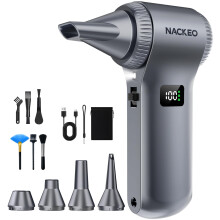 NACKEO Electric Air Duster-230000RPM Cordless Air Duster,100-Level Adjustable Portable Inflatable Air Blower with LED Light and Display Screen,Dust B