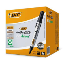 BIC Marking 2300 ECOlutions Black Permanent Marker Pens - Pack of 36