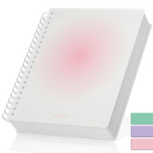 Smarpau A4 Notebook 300 Pages, Wirebound Spiral Notebooks for Writing, 100gsm Thick Notepad Paper, PVC Waterproof Writing Journal for Women Men Work