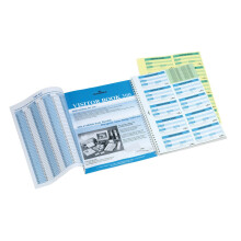Durable Visitor Book 300 Refill Pack - Insert Refill Book for Professional Use - Includes 300 Perforated 90 x 60 mm Badge Inserts - GDPR Compliant Vi