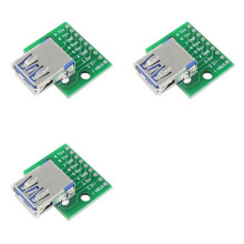 3X Usb 3.0 Femelle Vers Carte de Test de Broche D'Immersion Usb 3.0 Vers Module D'Adaptateur D'Alimentation Dip Convertisseur de Carte D'Adaptateur