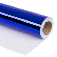 RUSPEPA Royal Blue Metallic Wrapping Paper - Solid Color Paper Perfect for Wedding, Birthday, Christmas, Baby Show Gifts - 76 cm X 10 m