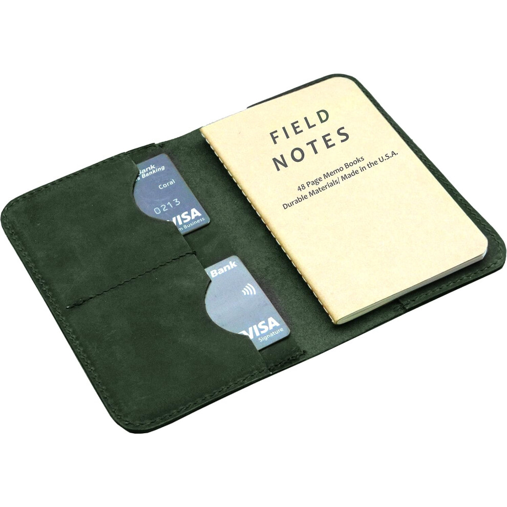 Photos - Notebook Leather Cover for Field Notes Moleskine Cahier Pocket Journal Handmade Vintage Leather Cover diary 3.5" x 5.5" (Gr