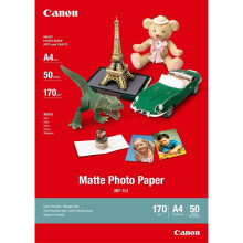 Canon A4 Matte Photo Paper MP-101 (50 Sheets) - Suitable for Professional-Quality Photographs and Other Creative uses - Compatible with Canon Printer