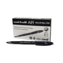 uni-ball - Air, Micro Nib, Black Liquid Ink Rollerball Pens (12pc Set) - Smooth, Comfortable, Long Lasting, Japanese Quality, for School, Work, Offic