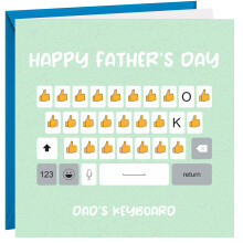 Fathers Day Card From Daughter Funny Happy Father's Day Cards From Son For Dad Mobile Phone Ok Thumbs Up Technology Joke Gag Card Dad Cards