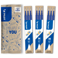 PILOT - Pack of 3 sets of 3 Refills 0,7 - Erasable ink for Frixion - Medium - Bl