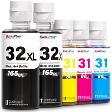 31 32XL Ink Refill Bottles, Compatible with HP Smart Tank Printer 5105 5106 5107 5108 7000 7005 7006 7305 7306 7605, 310 315 410 415 Series and More
