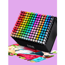 Professional 168 Color Marker Set – Dual Tips brush & Chisel Alcohol-Based Art Pens for Artists, Kids, Students, Adult Coloring & Manga Drawing ıll