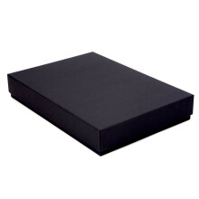 Packaging World A4 Eco-friendly Luxury Rigid Presentation Gift Box, 315 x 220 x 53mm, Black | Deep Gift Box Suitable For Clothes, Books, Stationery &