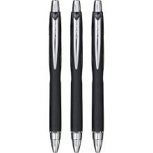 uni-ball SXN-210 Jetstream RT Rollerball Pens, Black Smudge Resistant and Tamper Free Ink, 1.0mm Ball, Rubberized Grip, Package of 3