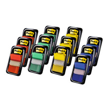 Post-it Index Flags, Medium, Assorted Colours, 10 + 2 FREE Dispensers, 25.4 mm x 43.2 mm, 50 Flags per Dispenser - To Mark, Highlight or Color Code I