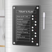 NiHome Magnetic Acrylic to Do List Planning Board with Sliders & Desktop Stand, Multifunctional Chore Chart for Kids & Adults, Checklist Routine Char