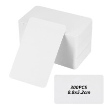 300 Pcs Blank Kraft Cardss, Blank Business Cards Personalised White, Blank Flash Cards White Card, for School Home Office Learning Message Word Note