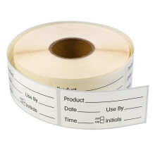L LIKED Dissolvable Labels Easy Peel Off - Frozen Food Labels Stickers that Leave No Sticky Residue After Use 2.54x5.08cm (1 x 2 Inch), 500 Pack, Bla