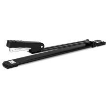 Long Arm Stapler, 25 Sheet Capacity, Long Staplers for Booklet or Book Binding, Black
