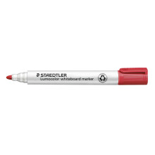 STAEDTLER 351-2 Lumocolor Whiteboard Marker Bullet Tip -Red (Box of 10)