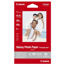 Canon GP-501 Glossy Photo Paper 4x6"/10x15cm (100 Sheets) - Ideal for Photo Printing, Durable Prints - Compatible with Canon Inkjet Printers