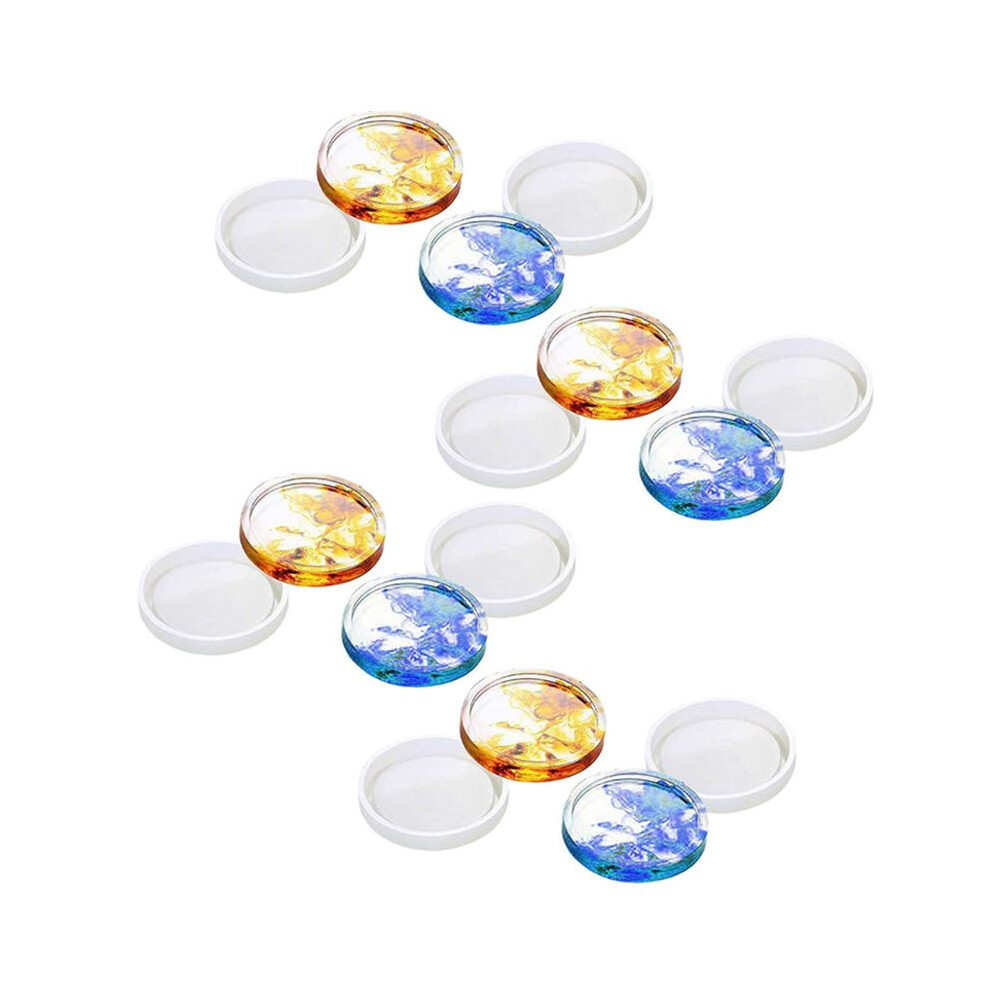 16 Pack Round Silicone Coaster Molds,Clear Epoxy Molds For Casting With Resin,Concrete,Cement And Polymer Clay 4712629752487