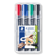 Staedtler Lumocolor Permanent Marker Box 4 colours 352 WP4