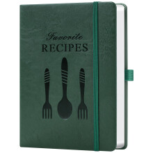 Blank Recipe Book to Write Your Own Recipes – Room for 124 Recipes, Hardcover, 120 Gsm Thick Paper, Family Cookbook Journal Notebook, Size A5(5.4"