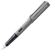 LAMY AL-star graphite - Fountain Pen with ergonomic grip & polished steel nib in size B - lightweight aluminum body - including LAMY T 10 blue cartri