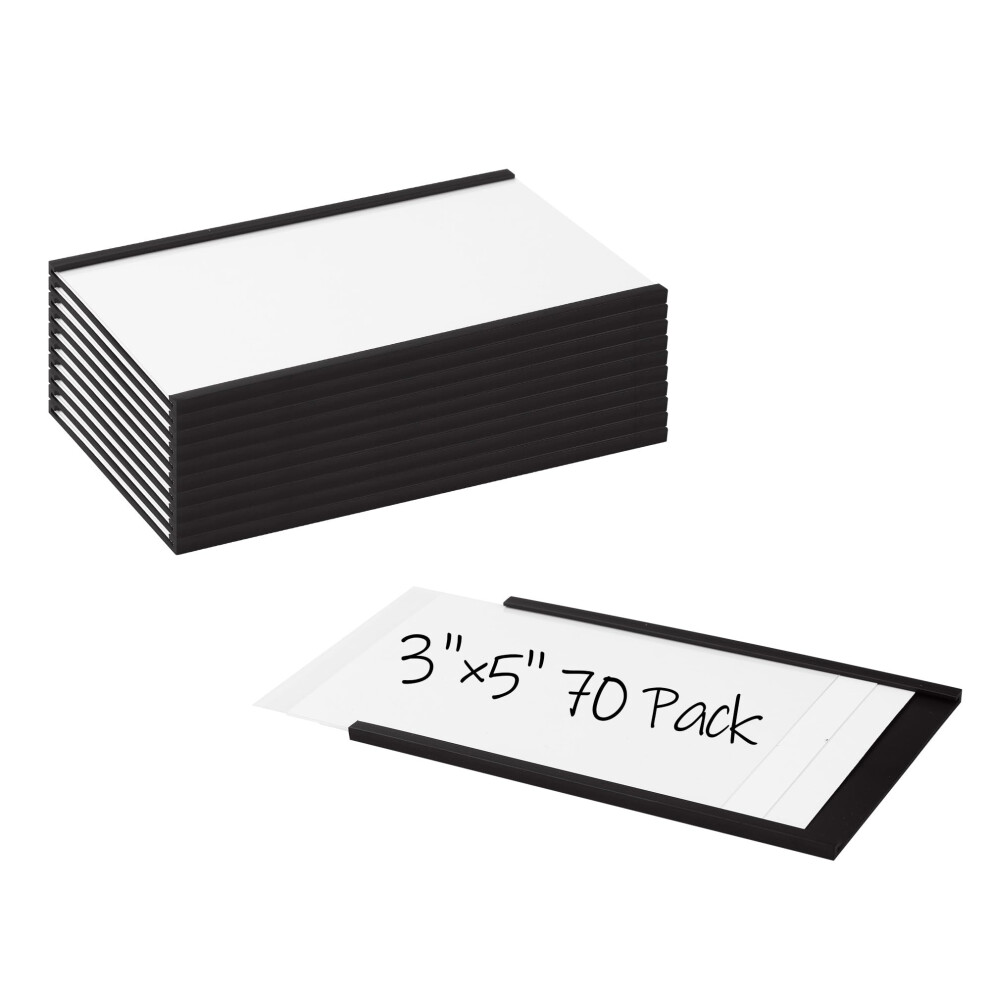 Photos - Dry Erase Board / Flipchart Realth Magnetic Label Holder | 76.2MM X 127MM | 70 Packs C Channel | White Cards and Clear Protectors | Mess Free Removable