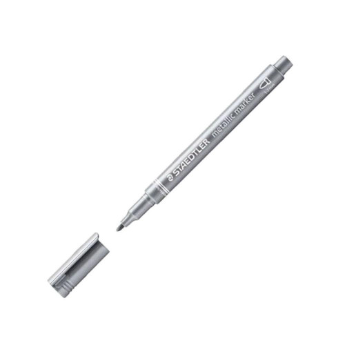 Staedtler Staedtler Permanent Marker, Round tip, 1-2 mm 1 Marker Silver