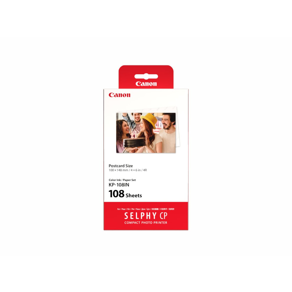 Photos - Office Paper Canon KP-108in 4 X 6" Ink and Paper Set for The CP Series 108 Sheets 