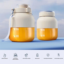 500ml Dual-Use Portable Electric Juice Cup, Large Capacity with Two Lids for Home & Outdoor Sports, USB Rechargeable B