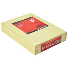 5 Star Coloured Copier Paper Multifunctional Ream-Wrapped 80gsm A4 Medium Yellow [500 Sheets]