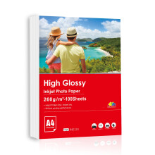 Inkuway A4 Thick Glossy Photo Paper 260g -100 Sheets Inkjet Paper for Card Print, Photo Printing, DIY Prints…