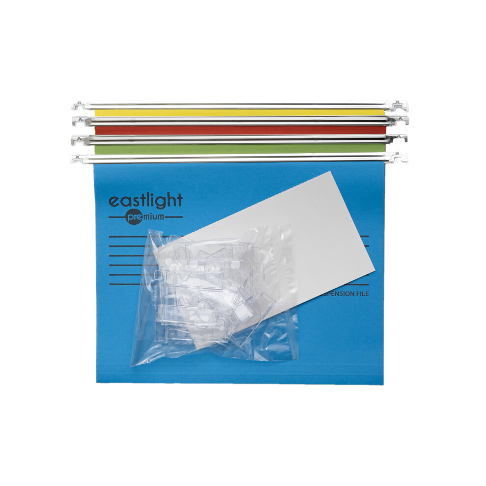 Photos - Other Office Equipment Eastlight Premium Filing Cabinet A4 Suspension Files  with Tabs and Inserts 100 Recycled Manilla. Made in The UK,[ Pack 25 ]
