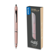 PILOT - FriXion Ball Zone Pink Retractable Erasable Pen - Medium 0.7mm Tip - 1 x Black Ink Pen in Gift Box