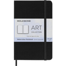 Moleskine 9 x 14 cm Pocket Size Watercolour Notebook Watercolour Notebook, Paper Suitable for Watercolour Pencils and Paints Hard Cover and Elastic C