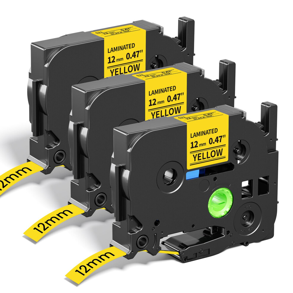 Photos - Other Office Equipment Replacement for Brother TZe-631 P-Touch Label Printer Tape Black on Yellow TZe TZ Tape 12mm 0.47 Laminated Yellow, Compatibl