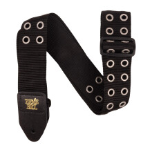 Premium Guitar Strap/Bass Strap - Hole Lotta Metal Silver