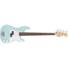 Squier by Fender Debut Collection Precision Bass Guitar, Laurel Fingerboard, White Pickguard, Daphne Blue