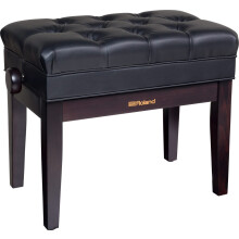 ROLAND Piano Bench with Vinyl Seat And Music Compartment, Rosewood - Rpb-500Rw, 65 X 37.5 X 23 Cm
