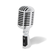 Pyle Classic Retro Dynamic Vocal Microphone, Old Vintage Style Unidirectional Cardioid Mic with XLR Cable, Universal Stand Compatible, Live Performan
